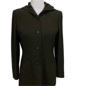 Kasper Green Jacket With Hood Size 6